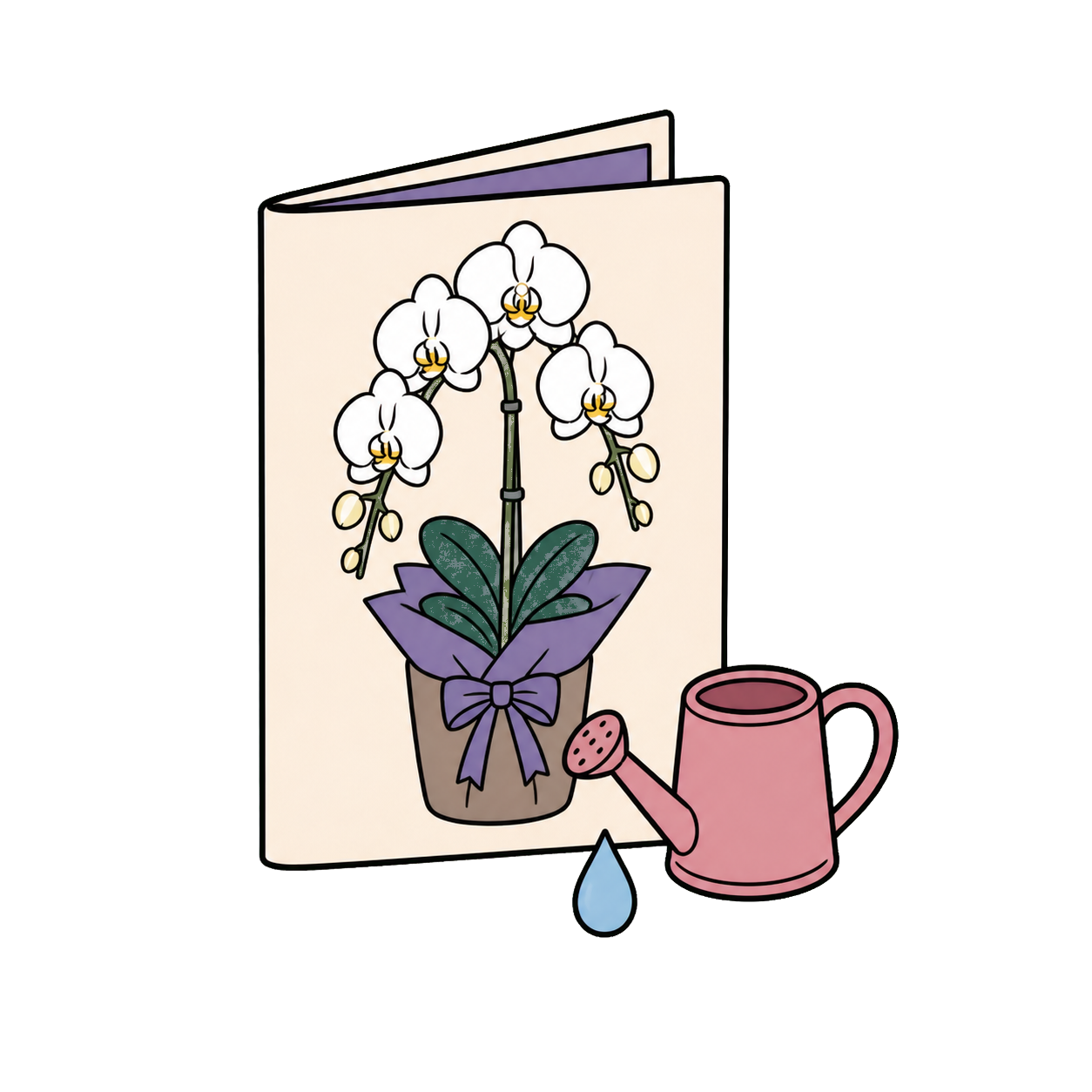 胡蝶蘭の楽しみ方冊子のイラスト