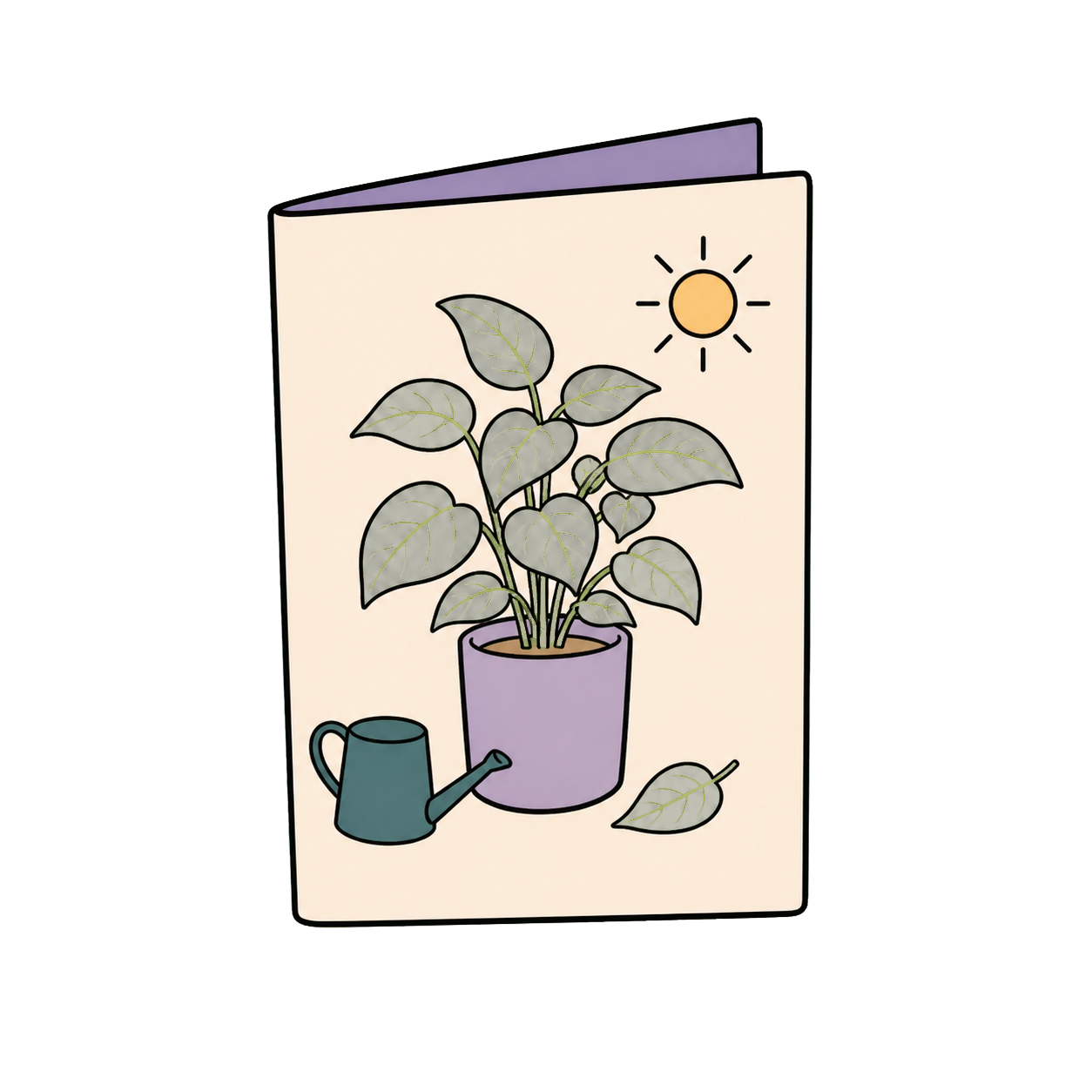 観葉植物の楽しみ方冊子のイラスト